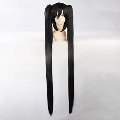 HOOLAZA Black Extra Long Straight Wig Vocaloid Hatsune Miku Zatsune Miku Black Rock Shooter for the Halloween Party Cosplay Wigs