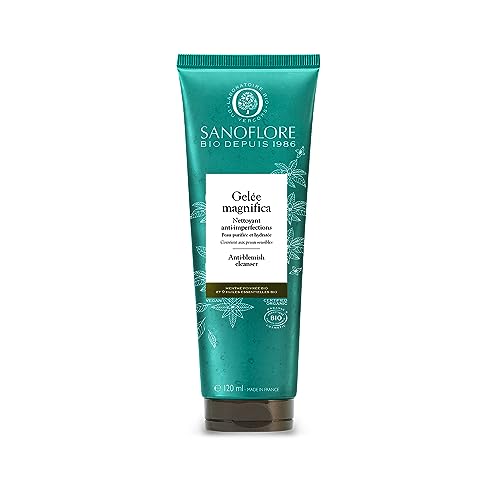 Sanoflore Magnifica Gelée Nettoyante Bio Anti-imperfections, Vegan, Peaux Sensibles, 120ml