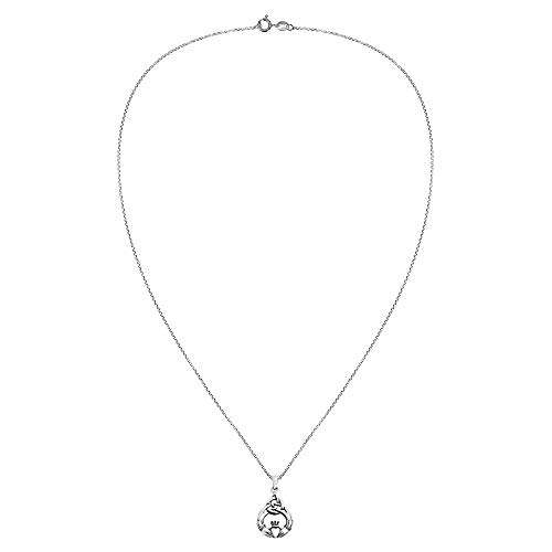 AeraVida Claddagh Symbol Celtic Love .925 Sterling Silver Pendant Necklace - Image 5