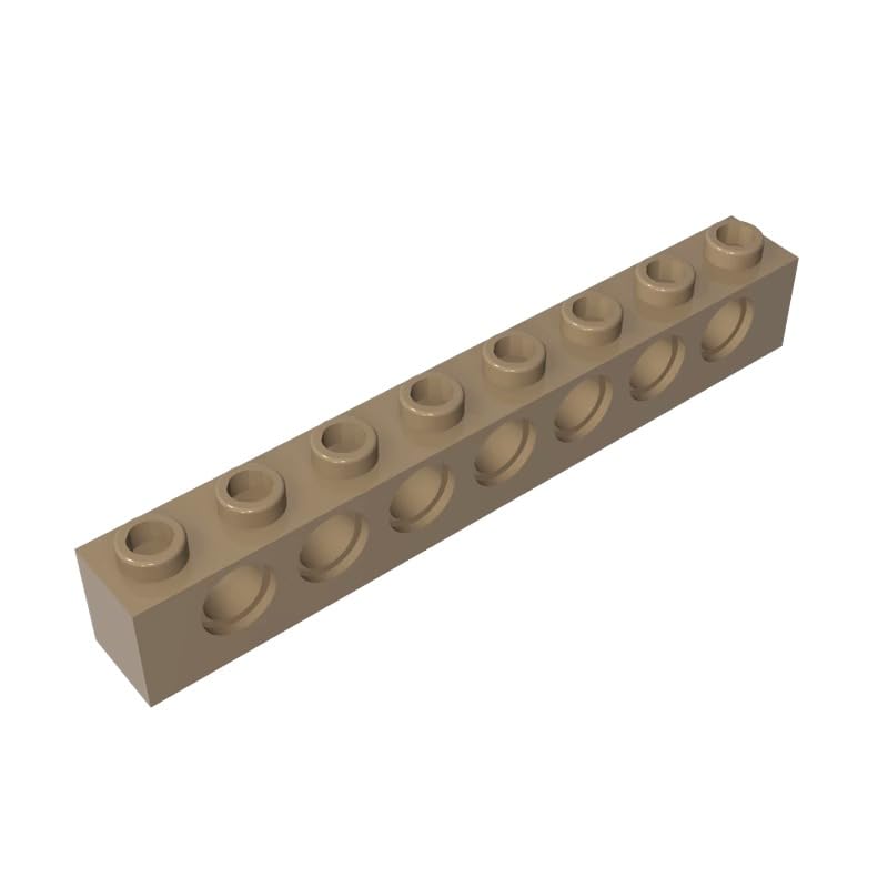 XYEIUGO 3702 Technology Brick Technic Brick 1x8 [7 Holes], 10 PCS