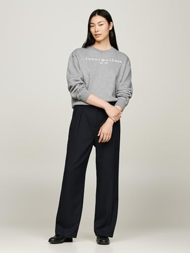 Tommy Hilfiger Women’s Relaxed Fit Business Trousers, Blue (Desert Sky), 4