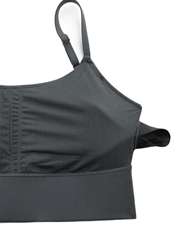 Image of CRZ YOGA V Back Longline Sports Bras | Medium Support, Removable Pads, Yoga, Brushed, Scoop Neck, Spaghetti Straps, for Women
