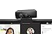 Lenovo HD 1080p Webcam (300 FHD)- Black w/ 95° Wide Angle, 360° Rotation Pan & Tilt, Dual Microphones, Privacy Shutter