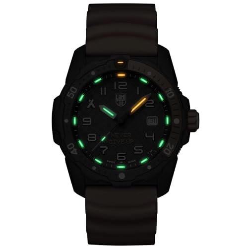 Luminox Rubber Bear Grylls Date Analog Dial Color Black Men Watch - Xb.3729.Ngu, Orange Band - Image 2