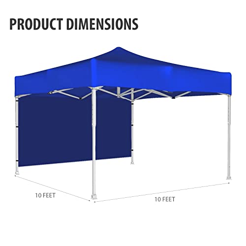 Image of ORILEY Heavy Duty Gazebo Tent 10x10 ft | 23.75 Kg Strong Frame | Foldable Pop-Up Canopy Tent with 3 Side Open | UV Protection Outdoor Folding Tent for Garden, Terrace, Events & Promotional Use (Blue)