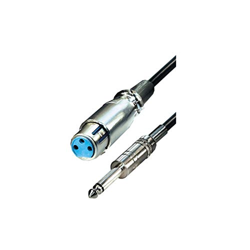 Radiostore Adaptor Cable XLR (Cannon) Female to Mono Jack Plug 6.3 mm, Cannonkupplung
