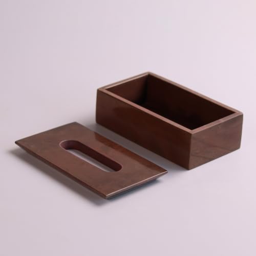 Image of Marble Tissue Box Holder for Countertops, Dining Table, Office, Home | Handicraft Bazaar (Bronze)