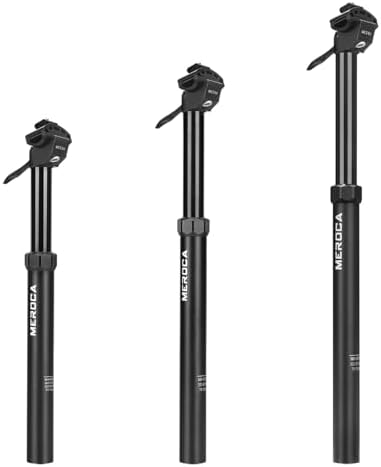 IKUOS Hydraulic Dropper Seatpost, Aluminum Alloy, Cable-Less Design, 27.2/30.9/31.6mm Diameter, 100-150mm Travel Dropper Post for MTB/E-Bike/Road Bike (27.2mm, Travel:100mm)