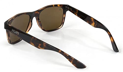 Óculos de Sol Hupi Brile Armação Tartaruga Lente Marrom Unissex, Cor: Marrom