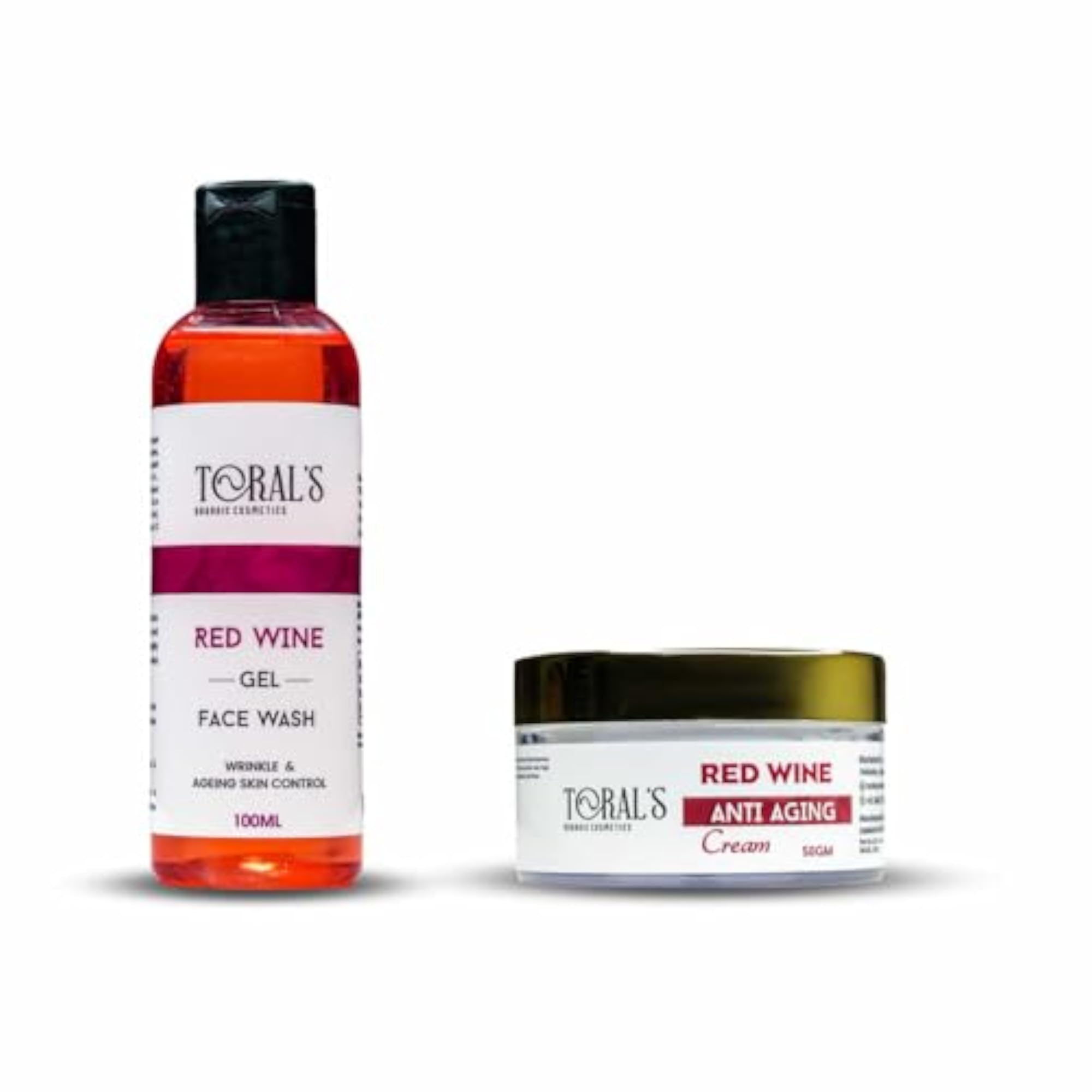 Toral Red Wine Anti-Aging Combo - Gel Face Wash & Cream