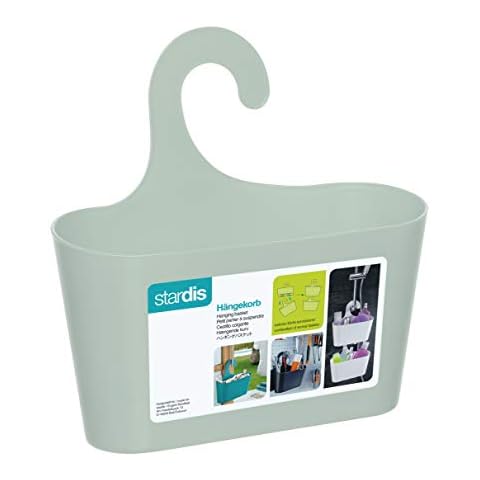 stardis Shower Basket Green with Hooks for Hanging Shower Shelf Bathroom Utensilo Hanging Shelf Cover