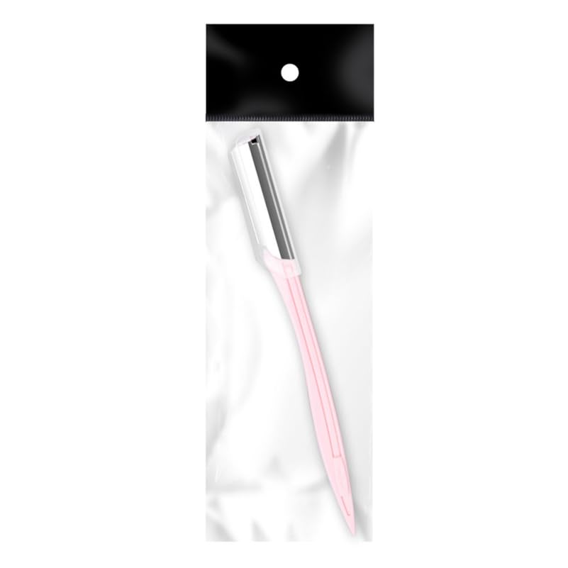 Beaupretty 3Pcs Portable Stainless Steel Eyebrow Razor Makeup Tool Kit for Women and Non Slip Grip Eyebrow Trimmer for Precise Hair Removal for Travel Pink