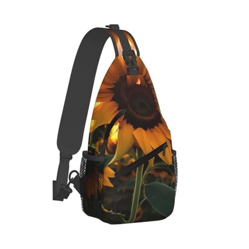 Bolso cruzado de pecho estilo sling bolsa deportiva negra miniatura 2