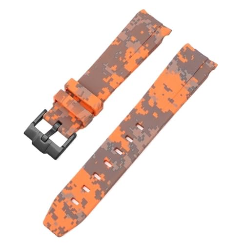 Bracelet caoutchouc silicone extrémité incurvée montre sport étanche