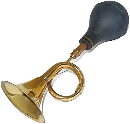 AEspares Vintage Antique Trumpet Brass Taxi Horn Rubber Bulb Bugle Car Bike Nautical