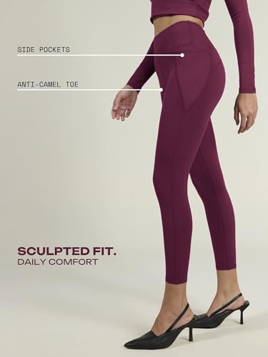 Image of CAVA Sculpt Core Leggings for Women | High Waisted, Anti Camel Toe, Deep Side Pockets, Rounded Back Seam, Sculpting Stretch Fabric