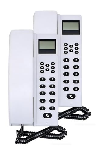 Intercomunicador telefónico inalámbrico para interiores y exteriores, intercomunicador de 2 vías, 58 tonos de llamada, teléfono para el hogar/oficina/casa, fácil de usar (2 blancos)