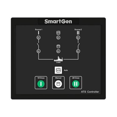 Quueparts Controlador ATS de doble potencia HAT520N compatible con SmartGen compatible con generadores diésel gasolina en espera Prime Power Manual de arranque automático