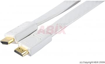 Connect 3 m High Speed Flat HDMI Cord - White Connect 3 m High Speed Flat HDMI Cord - White