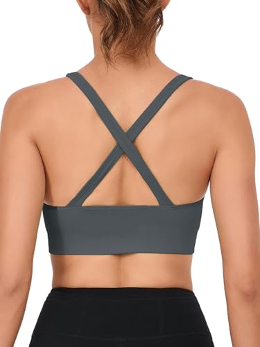 Image of RUNNING GIRL Sports Bras for Women,Seamless Strappy Sports Bra High Support Crisscross Back with Removable Pads