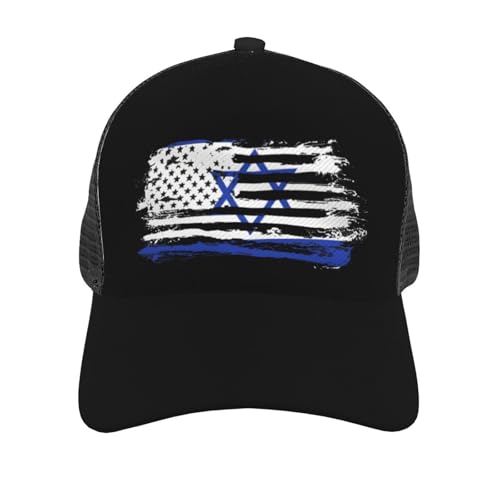 Israel American Flag- Mesh Baseball Cap - Classic Adjustable Peak Cap, Trucker Hat for Men & Women2