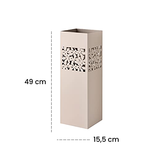 Baroni Home Portaombrelli Quadrato in Metallo con