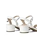 DREAM PAIRS Women's Low Heels for Women Classic Open Toe Ankle Strap Block Chunky Heel Sandals Holiday Party Wedding Dress Pumps Shoes,Size 7.5,White-Pu-1,SDHS2301W-1