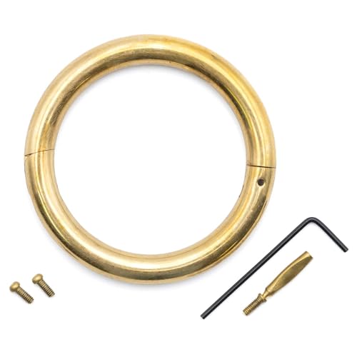 Jeffers Bull Ring with Screws Self Piercing Nose Ring for Bulls & Cattle Durable Copper Bronze Livestock Hardware Farm & Vet Equipment Ranch Tools Animal Management - Small (2.5 x 3/8)