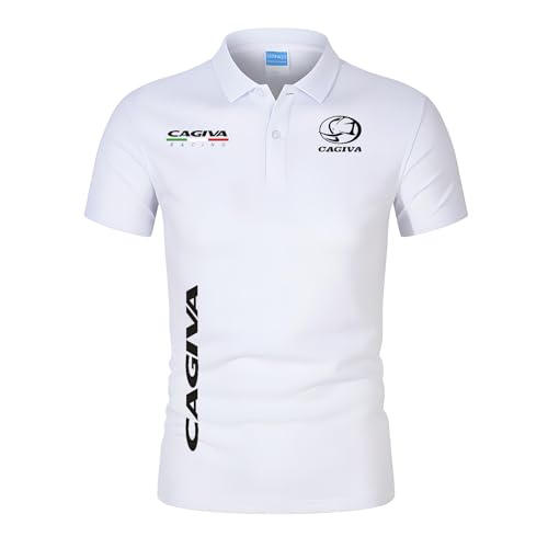 T-shirt de sport à manches courtes pour homme avec motif rétro de couleur blanche