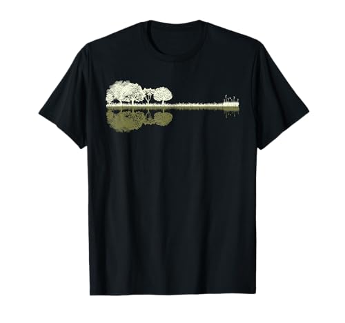 Guitare nature – Musicien – Rock – Guitare acoustique forêt T-Shirt
