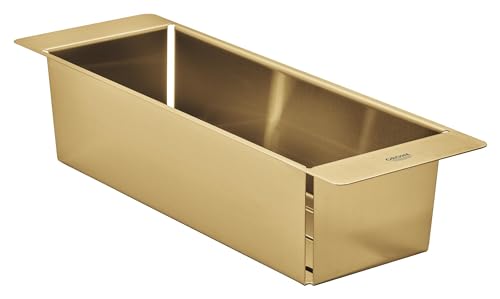 Vaschetta Cucina Forata Multifunzionale 450 x 150 x 100 mm In acciaio inossidabile Lavabile in lavastoviglie Anticorrosione Oro Spazzolato 40852GN0