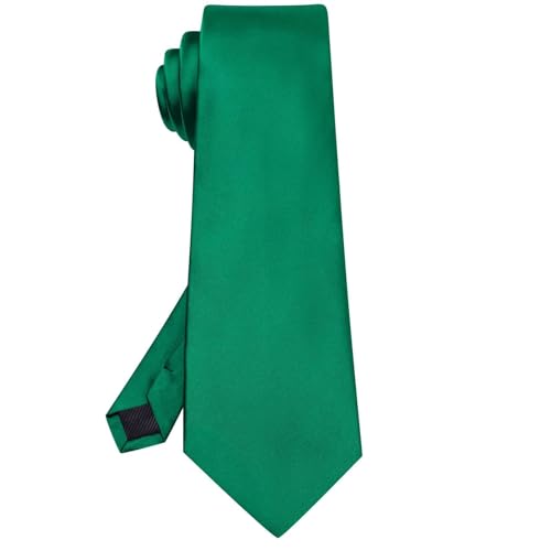 Image of Hi-Tie Men's Extra Long Solid Satin Tie Set 63 Inch /70 Inch Formal Necktie