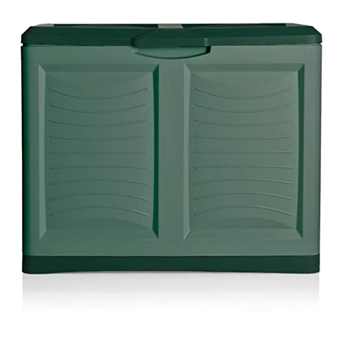FRANKYSTAR Mettitutto Bac de rangement en plastique de 200 l pour extérieur, résistant à l'eau et aux UV, fabriqué en Italie (vert)