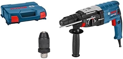 Bosch Professional martillo perforador GBH 2-28 F (incl. profundidad retráctil, empuñadura auxiliar 210 mm, paño, portabrocas de cambio rápido, portabrocas intercambiable SDS plus, maletín)