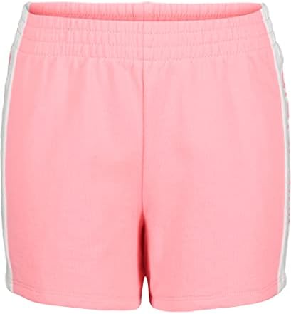 Calvin Klein Girls' Performance Pull-On Sport Shorts, Pink Colorblock, 12-14