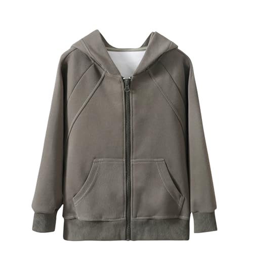 Boys Full Zip Hooded Jackets Lightweight Casual Fleece Warm Zip Up Hoodie Sweatshirt with Pockets Fall Winter Clothes