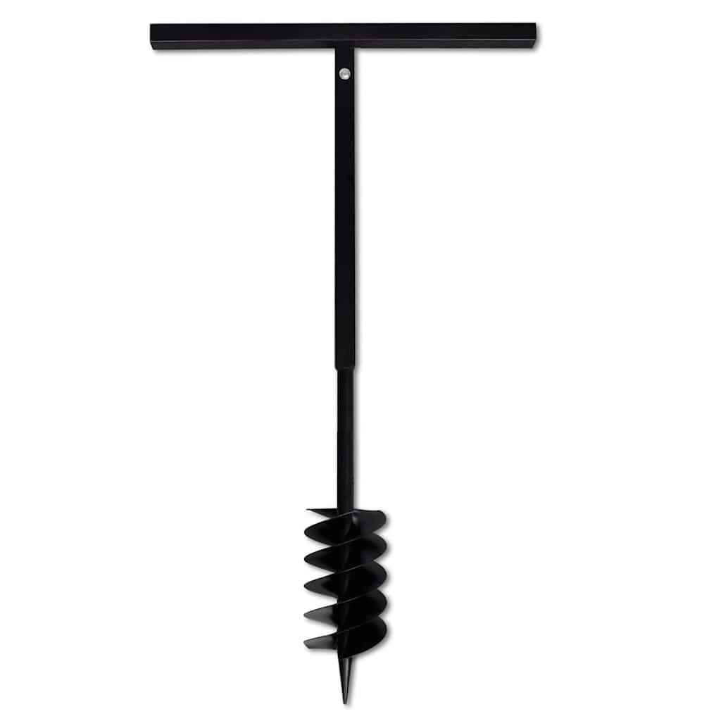 vidaXL Taladro de Tierra con Mango 120 mm con Tubo de Extensión 5 m Acero