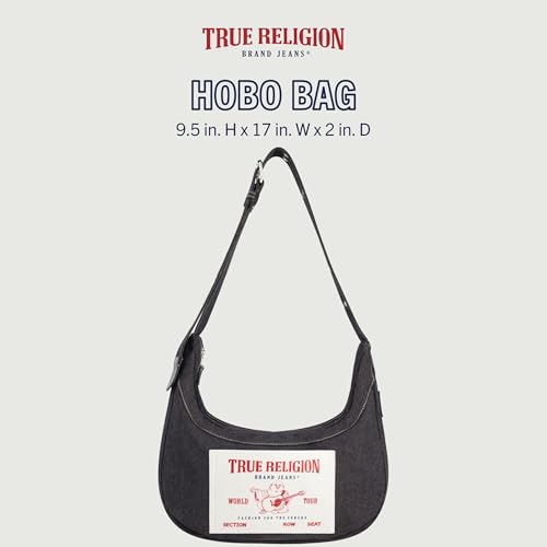Image of True Religion Women's Shoulder Bag Purse, Buddha Pocket Hobo Handbag with Adjustable Strap