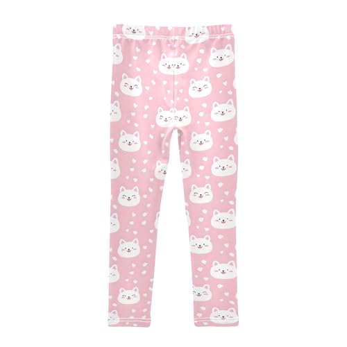 senya Girls Printed Leggings Yoga Pants Animal Dog White Pattern for Kids in 4t to 10 Years, 4T2
