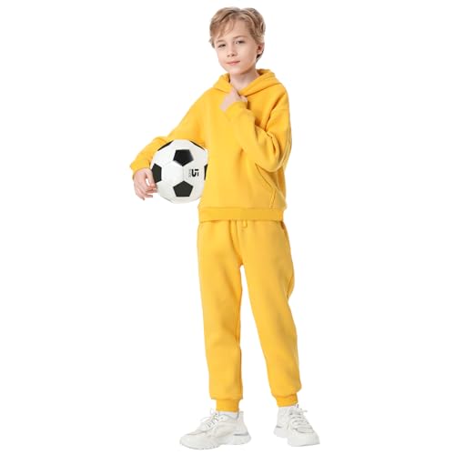 QBK Toddler To Youth Soft Brushed Fleece Hoodies Kids Hooded Sweatshirts With Pockets for Boys And Girls