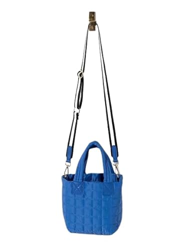 Shiraleah-Chicago Shiraleah Ezra Quilted Nylon Mini Tote Cross-Body, Ultramarine, Blue