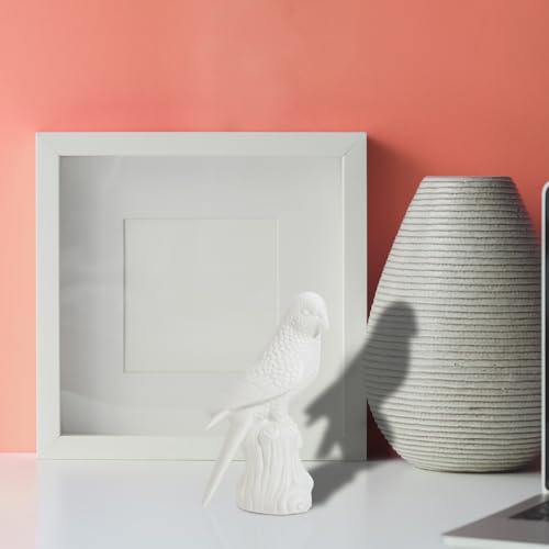 Statuette perroquet céramique blanc objet déco intérieur design - 7