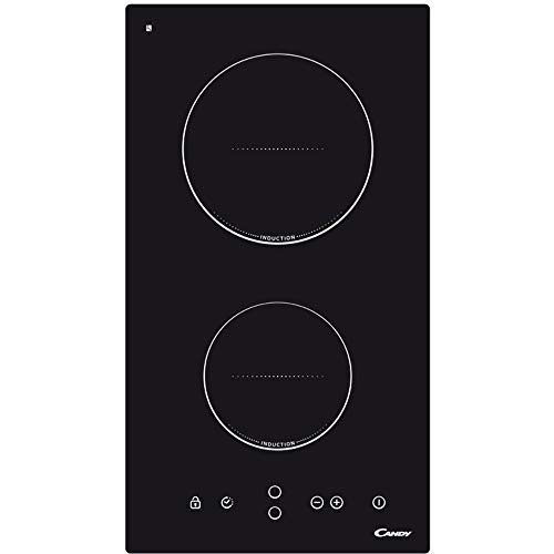 Plaque Induction 2 feux-Candy CDI30 - Plaque de cuisson Induction - Dimensions produit (LxP en cm) : 28.8 / 52