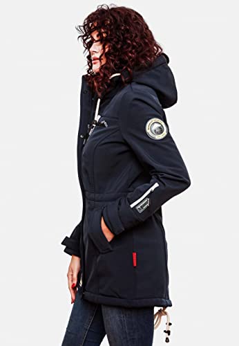 Softshelljacke für Damen von Marikoo mit gefütterter Kapuze