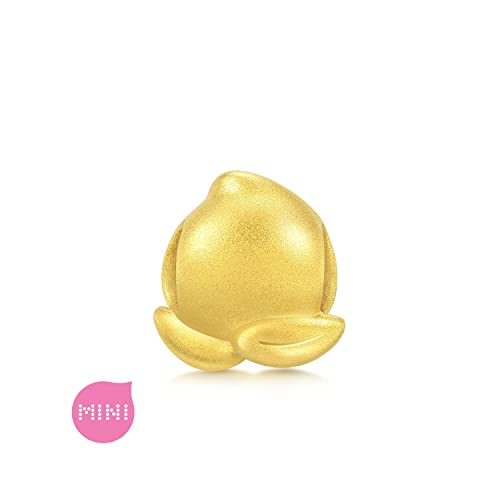 CHOW SANG SANG 999 24K Solid Gold Mini Charm Longevity Peach Charm Blessing Bracelet for Women and Men 93772C4