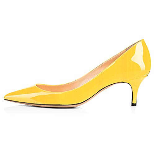Eldof Women Kitten Heels Pumps | Pointed Toe Stiletto | 6.5cm Classic Court Shoes2