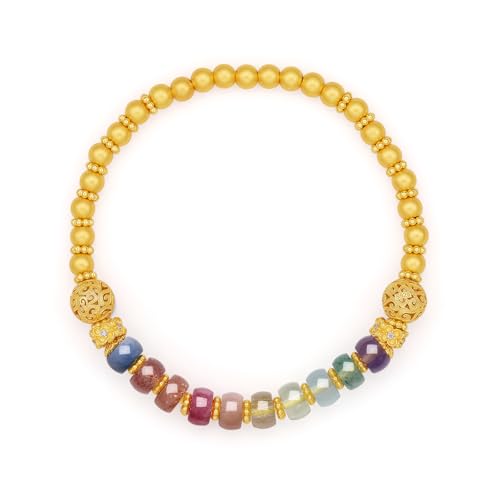 Sterling Silver Beaded Bracelets Silver Crystal Stretch Bracelet Blessing Silver FengShui Ball Charm Jewelry for Women Her Anniversary Birthday 6.7"/17CM J19162583