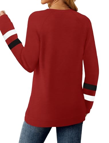 Image of Saloogoe Tunic Sweatshirts for Women Crewneck Lightweight Sweaters Raglan Long Sleeve Shirts Fall Fashion Tops 2026