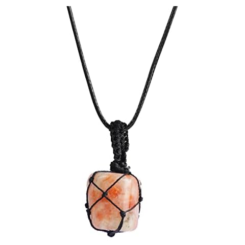 Crystal Necklaces For Women Fashion Jewelry Crystal Pendant Gemstone Necklace For Spiritual Energy Healing Pointed Reiki Chakra Pendant Crystals And Healing Stones Spiritual Gift, Gemstone, Sunstone Cover