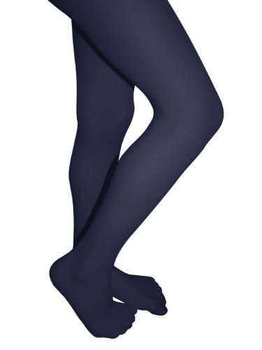 Butterfly Girls Microfiber Hold and stretch Footed Tights - Dark Navy (Size B)